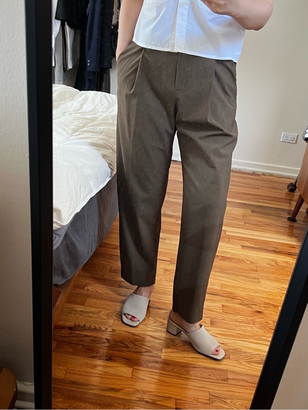 Zara Olive Crop Pants